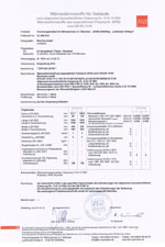 Сертификат на пенопласта компании RIsoTep GmbH